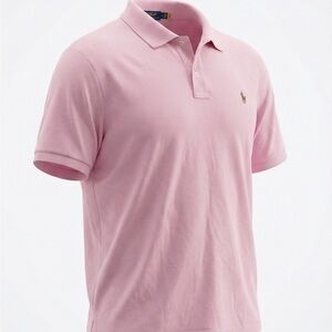 Polo by Ralph Lauren Men Pink Polo Shirt XL Golf Preppy Light Academia Luxury